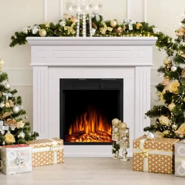 Jamfly Electric Fireplace Mantel Package