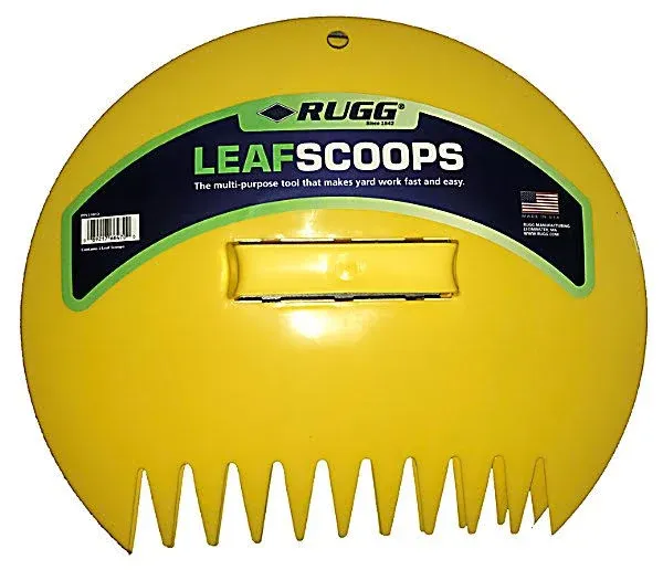 2 PC Rugg Leaf Scoops Great To Get Leaves Up Kids Have Fun Too Yellow  New