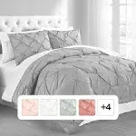 Swift Home Pintuck Comforter Set - Full/Queen, White