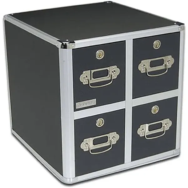 Vaultz CD Cabinet - 4 Drawer Black