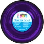 Platinum Pets Non-Tip Stainless Steel Dog Bowl 50 oz Purple