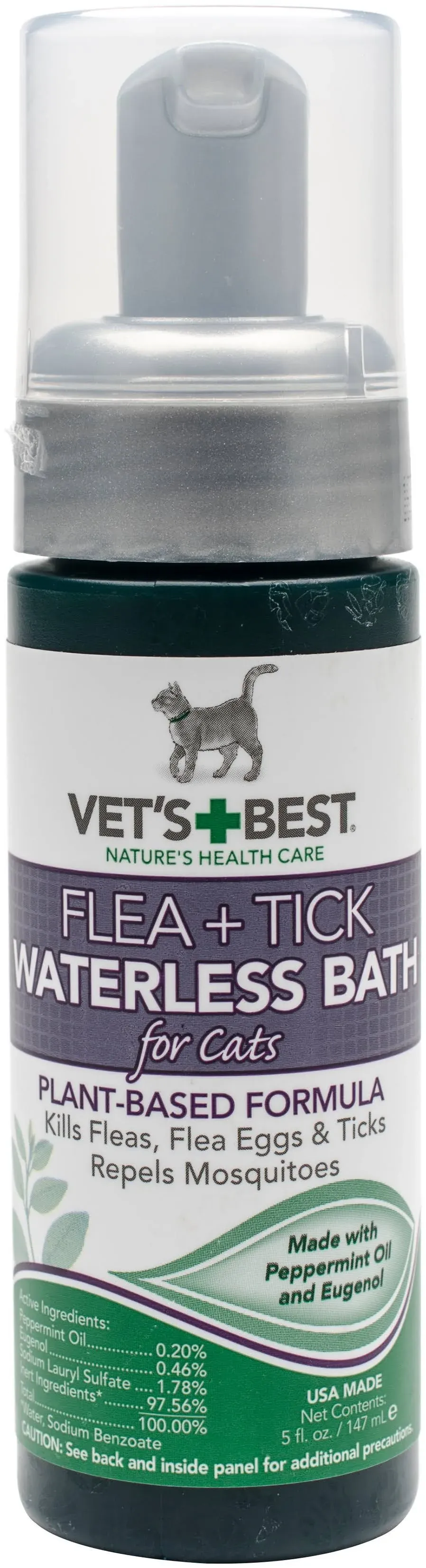Vet's Best Flea & Tick Waterless Bath for Cats