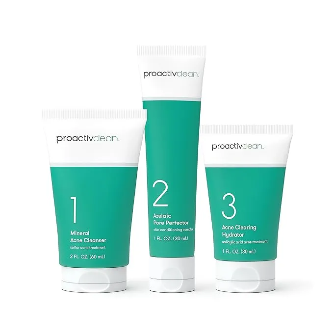 Proactiv 3-Step Acne Treatment Routine with Cleanser, Exfoliator, and Moisturizer