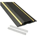 D-Line FC83H Medium-Duty Floor Cable Cover, Black with Yellow Hazard Stripe