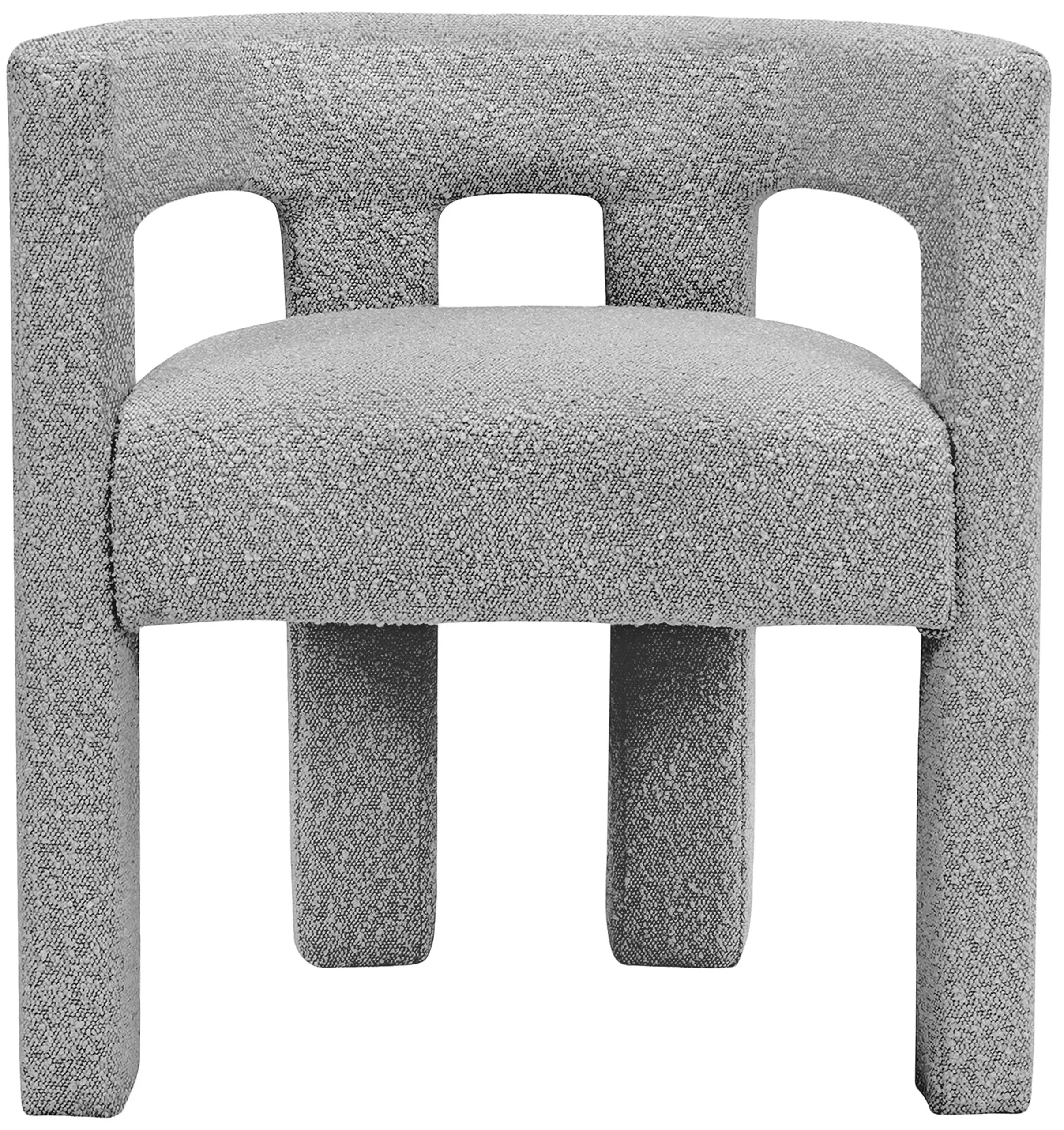 Meridian Furniture Athena Grey Boucle Fabric Accent/Dining Chair