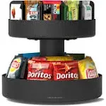 Mind Reader Supreme Lazy Suzan Condiment/Snack Organizer |Black