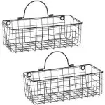 DII 5.5" Modern Style Iron Wire Small Wall Baskets in Black (Set of 2) - Industrial - Baskets - by Homesquare | Houzz