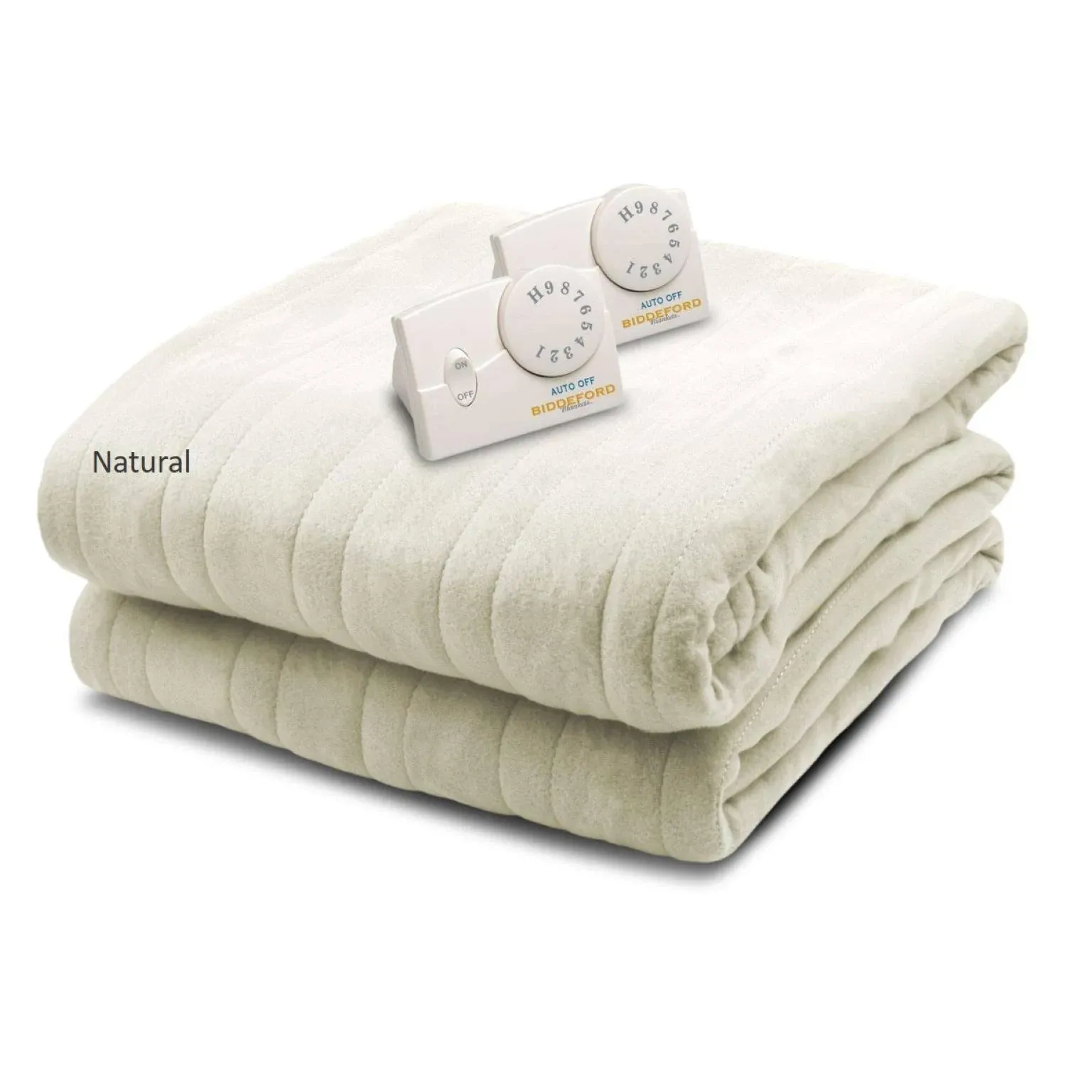 Biddeford Comfort Knit Heated Blanket Twin Natural