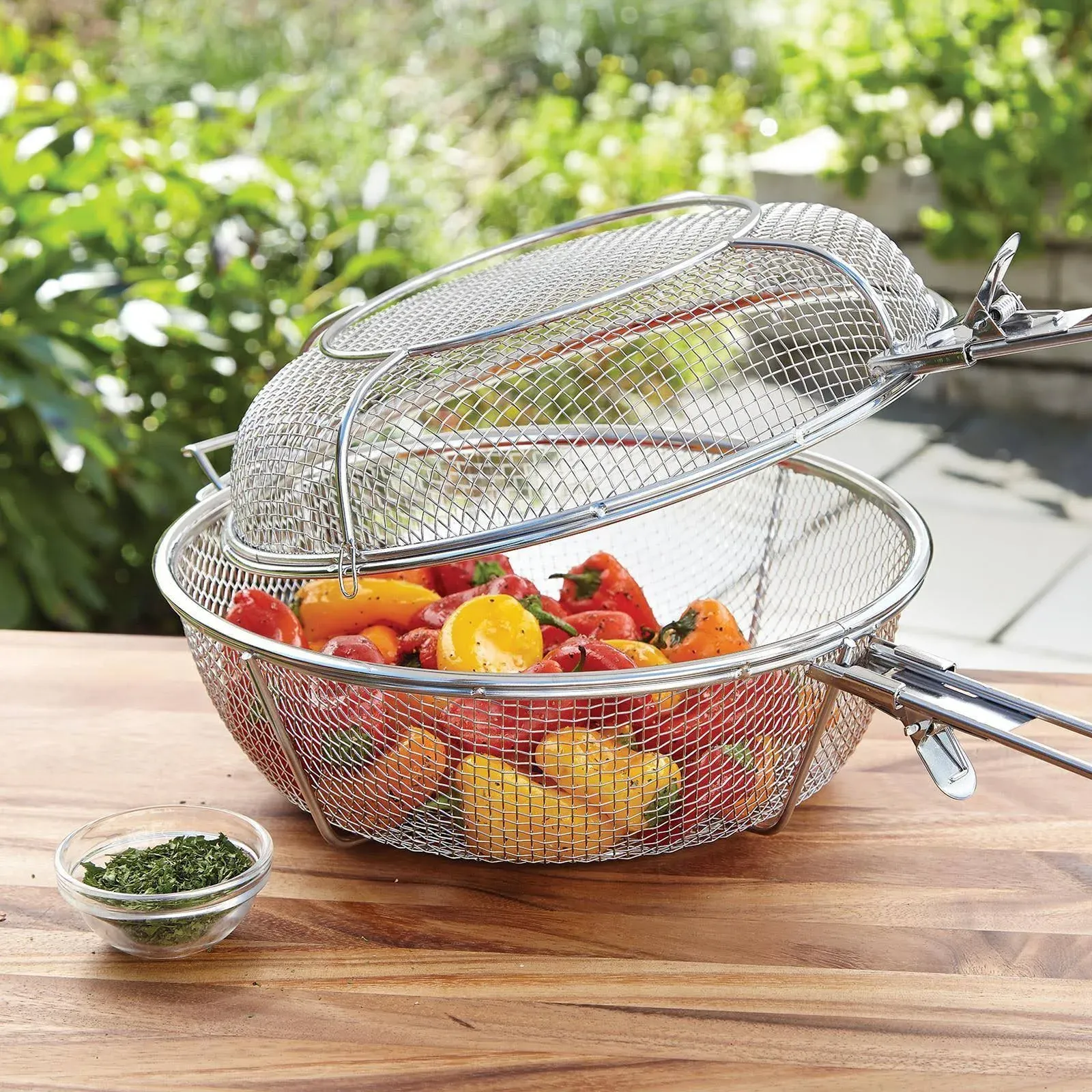 Outset Stainless Steel 3 in 1 Chef Grill Basket