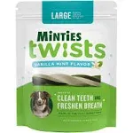 Minties Twists VetIQ Dog Dental Bone Treats, Dental Chews for Medium/Large Dogs (Over 40 Lbs), 40 Count