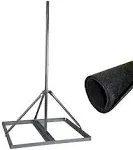 EZ NP-72-200 Non-Penetrating Roof Mount with 2" x 72" Mast W/Roof Mat