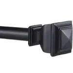 Exclusive Home Napoleon 1 in Curtain Rod, Black