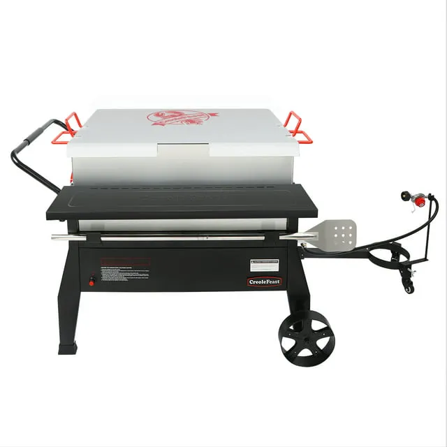 150 Qt. Double Sack Crawfish Boiler Outdoor Stove Propane Gas Grill Cooker in Black