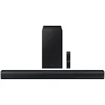 SAMSUNG HW-C450 2.1ch Soundbar m/DTS Virtual X, Subwoofer inkluderet, Bass Boost, Adaptive Sound Lite, Game Mode, Bluetooth, Trådløs Surround Sound kompatibel (nyeste model), Sort