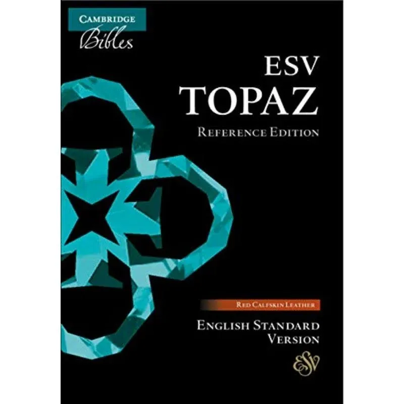 ESV Topaz Reference Edition  Cherry Red Calfskin Leather  ES675 X