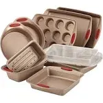 Rachael Ray Cucina 10-pc. Nonstick Bakeware Set, Brown/Red