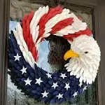 American Eagle Wreath, Americana Patriotic Wreath USA July 4th Wreath, Glory ...