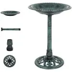 Best Choice Products Outdoor Rustic Pedestal Bird Bath Accent