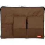 LIHIT LAB Laptop Sleeve with Storage Pockets (Bag-in-Bag), 10 x 13.8 Inches, Brown (A7554-9)