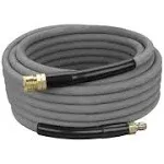 4000psi Pressure Washer Hose - 50' Gray Non Marking Cover with Couplers Installed