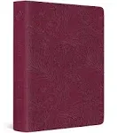 ESV Single Column Journaling Bible: Esv Single Column Journaling Bible Trutone, Raspberry, Floral Design