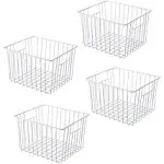 Freezer Wire Basket Organizer, Refrigerator Metal Storage Divider, Household 