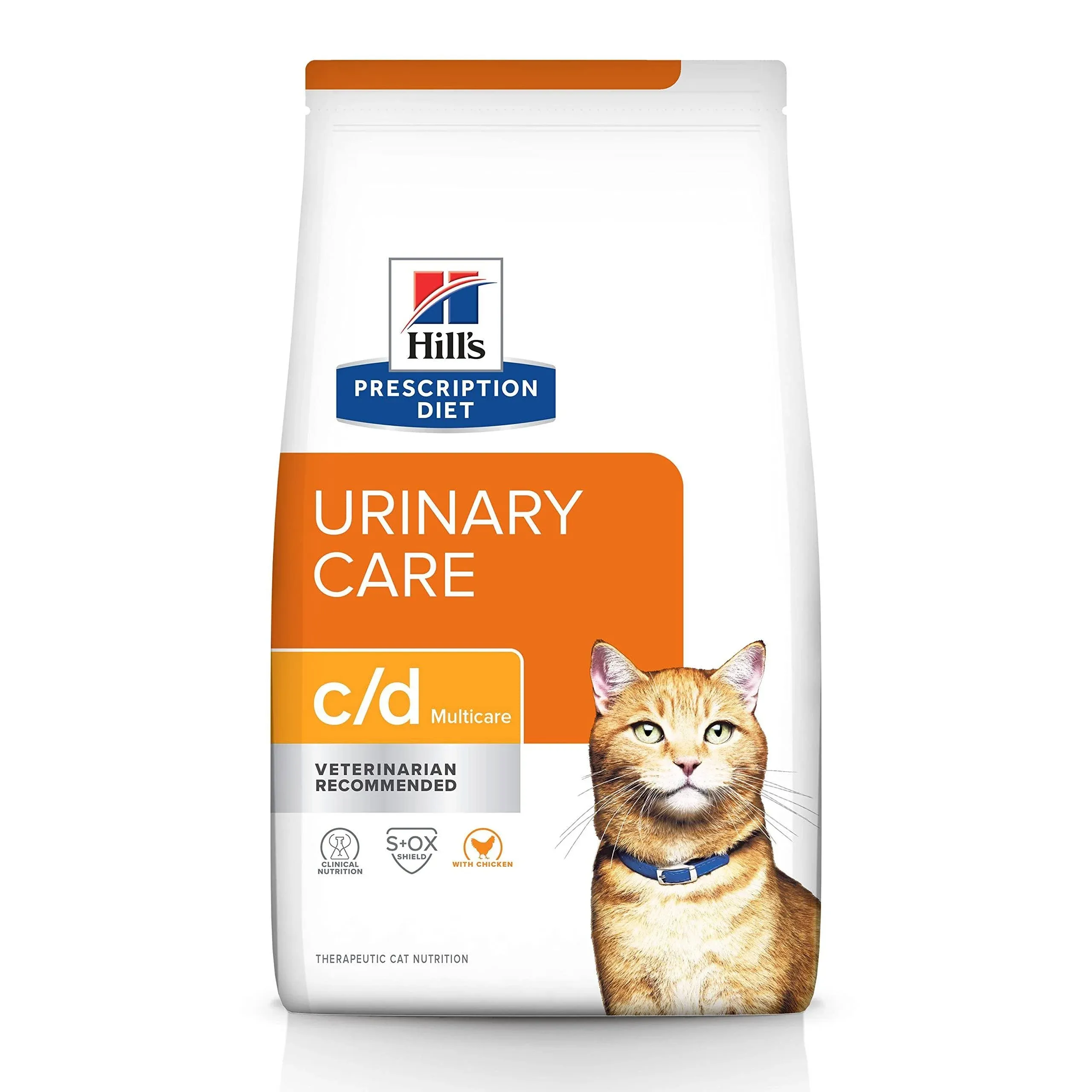 Prescription Diet c/d Multicare Cat Nutrition, Therapeutic, with Chicken, Urinary Care - 17.6 lb