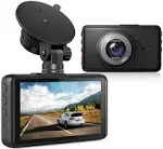 Dash Cam 1080P Full HD, 2 Mounting Options, On-Dashboard Camera Video Recorder Dashcam for Cars with 3" LCD Display, Night Vision, WDR, Motion Detection, Parking Mode, G-Sensor, 170° Wide Angle