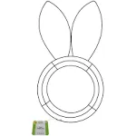 🐰1 BUNNY RABBIT METAL 18&#034; WREATH FORM FRAME EASTER FLORAL DIY CRAFTS🐇