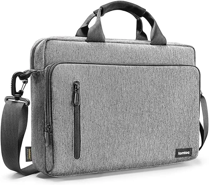 tomtoc Protective Laptop Shoulder Bag for 13-14 Inch MacBook Air/Pro, 13.4-14.4 Surface Laptop Studio/6/5/4/3, HP Chromebook 14, Acer Aspire 14, ASUS Zenbook 14, Dell Inspiron 14, Business Briefcase