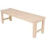 Shine Company 5 ft. Backless Garden Bench - Natural