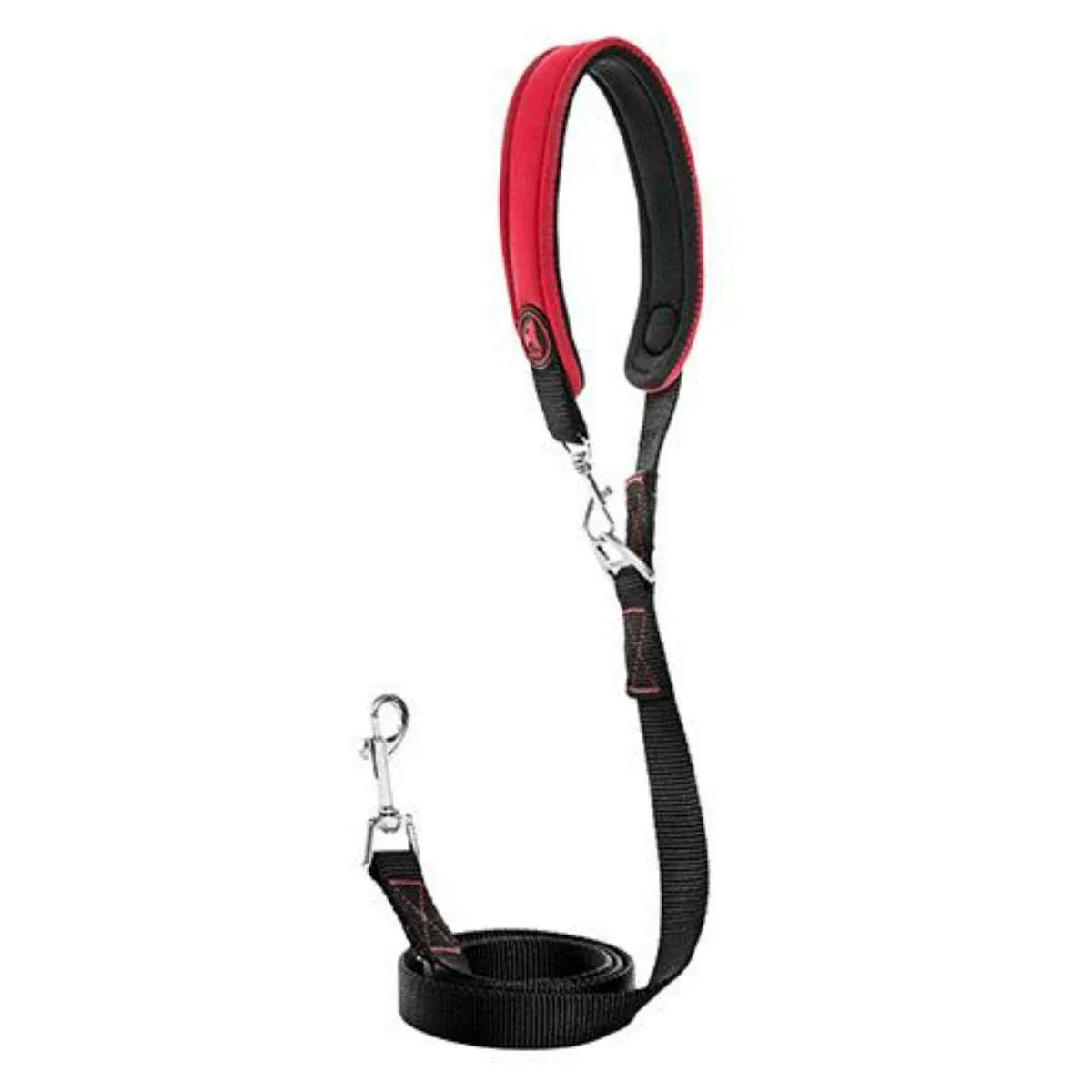 Gooby Escape Free Sport Leash - Red, 4 FT - Neoprene Dog Leash with Quick Release Buckle - Comfortable On The Go Leash for Small, Medium and Large Dogs