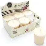 Vanilla Bean Soy Votive Candles - Scented with Natural Fragrance Oils - 6 Beige Natural Votive Candle Refills - Bakery & Food Collection