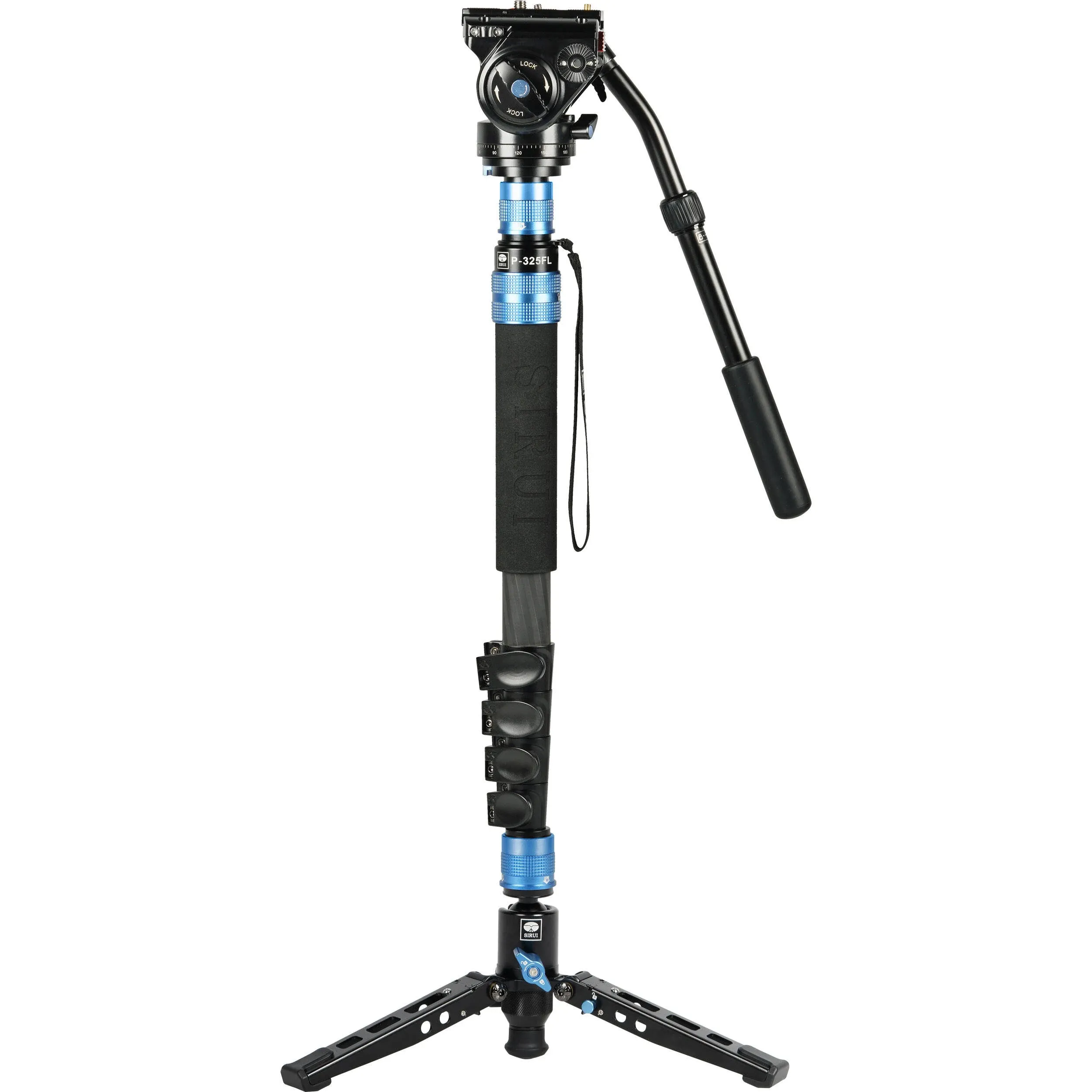 Sirui P-325FS 5-Section Carbon Fiber Monopod with VA-5 Compact Video Head