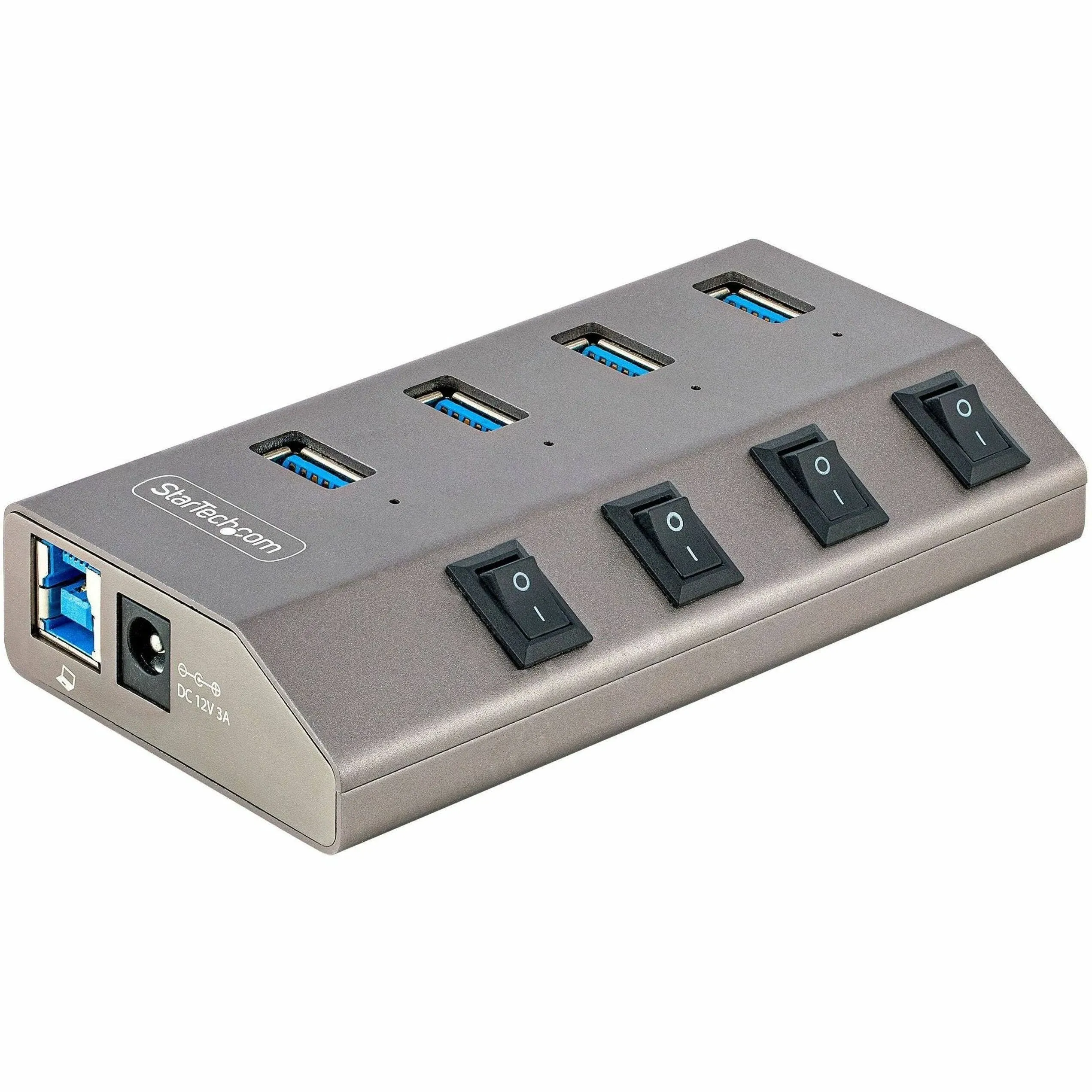 StarTech.com 5G4AIBS-USB-HUB-NA 4-Port Self-Powered USB-C Hub with Individual On/Off Switches