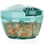 Manual Food Processor Vegetable Chopper, 2 Cup, Blue