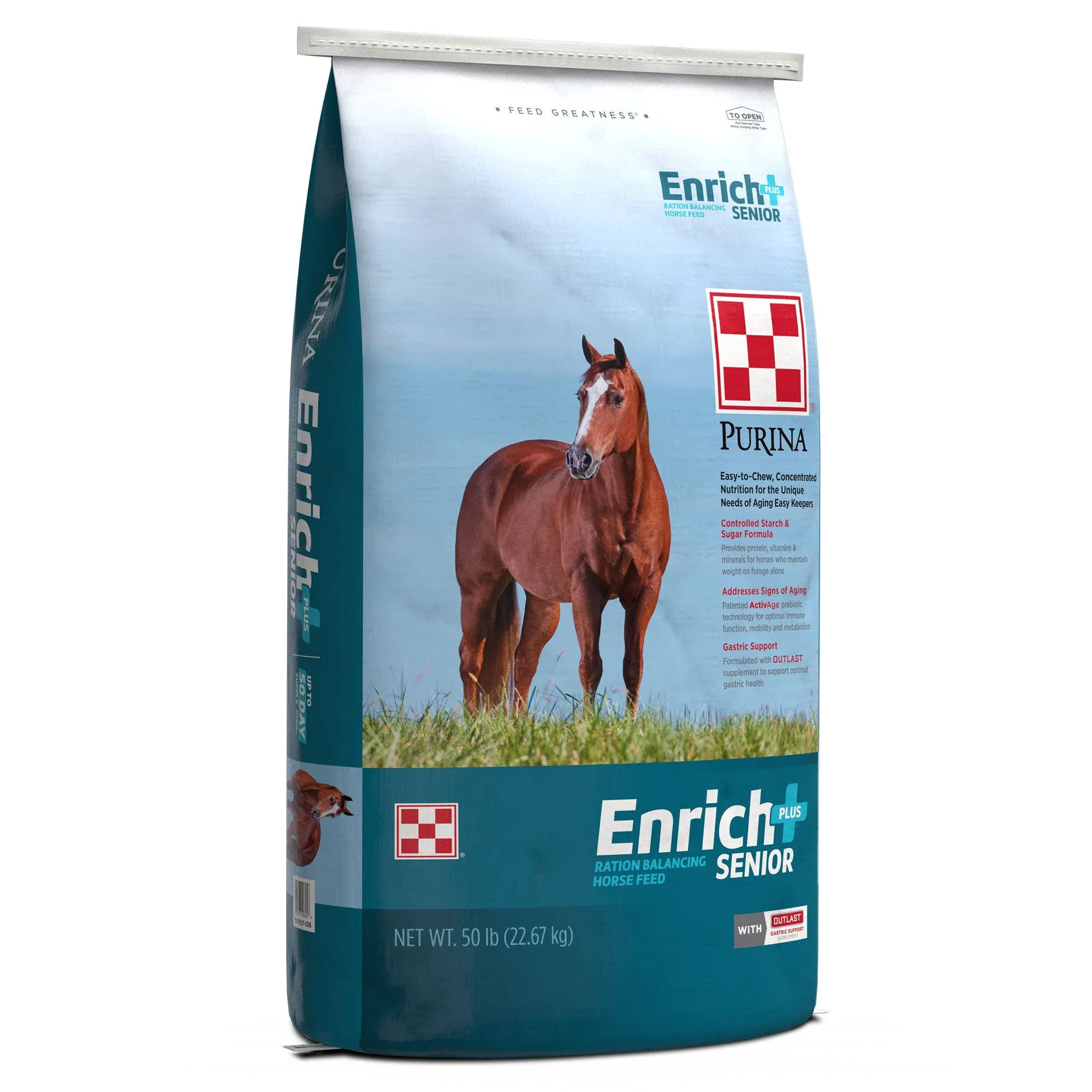 Purina Enrich Plus ration Balancing Horse Feed - 50 lbs