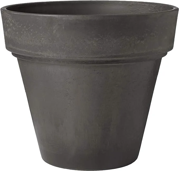 Arcadia Garden Products 22" Traditional Planter Pot in Dark Charcoal