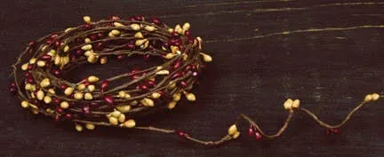 Burgundy/ Gold Pip String Garland 18 ft.