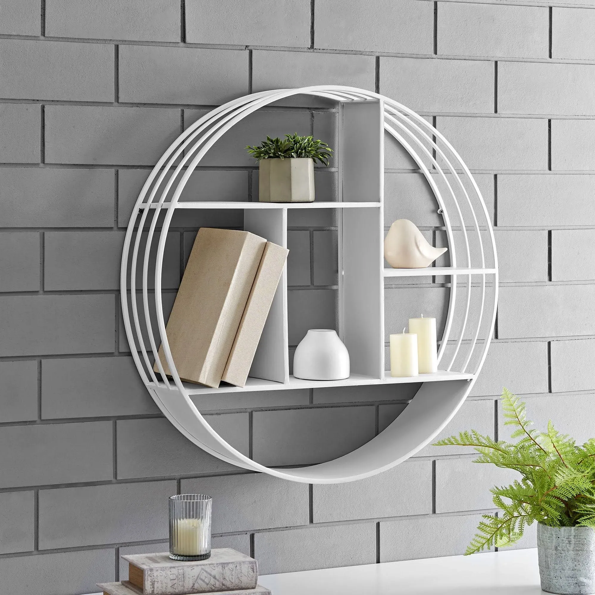 FirsTime & Co 27.5" Brody Industrial Circular Shelf - Gray