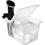 EVERIE Sous Vide Container 12 Quart EVC-12 Collapsible Hinge Lid For Anova (Does