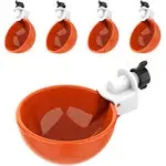 Lil'Clucker Large Automatic Chicken Waterer Cups - Pack of 5 (Orange)