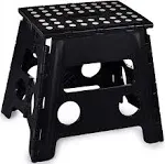 Folding Step Stool, 13 inch - The Anti-Skid Step Stool Is Sturdy to Support Adults and Safe Enough for Kids. Opens Easy with One Flip. Great for