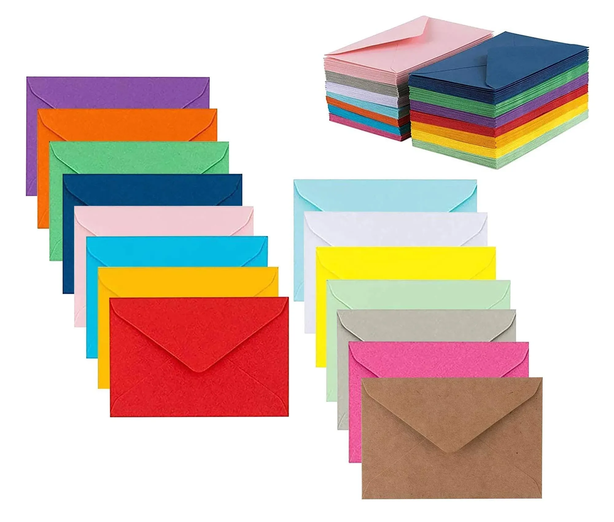 Colorful Self-Seal Envelopes 5&#034; x 7&#034; Assorted Colors Bulk Pack Envelopes for ...