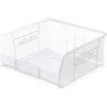 Akro-Mils 30235 Plastic Storage Stacking AkroBin 11-inch by 11-inch by 5-Inch Clear Case of 6