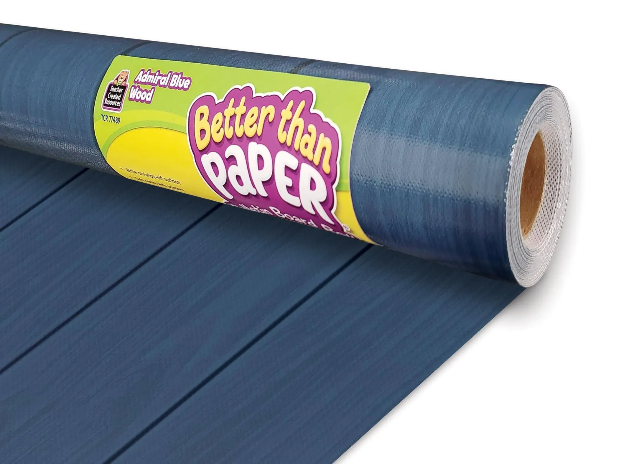 Teacher Created Resources Admiral Blue Wood Better Than Paper Bulletin Board Roll