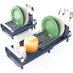 Expandable Dish Drying Rack for Kitchen Countertop Sink with Drain Board