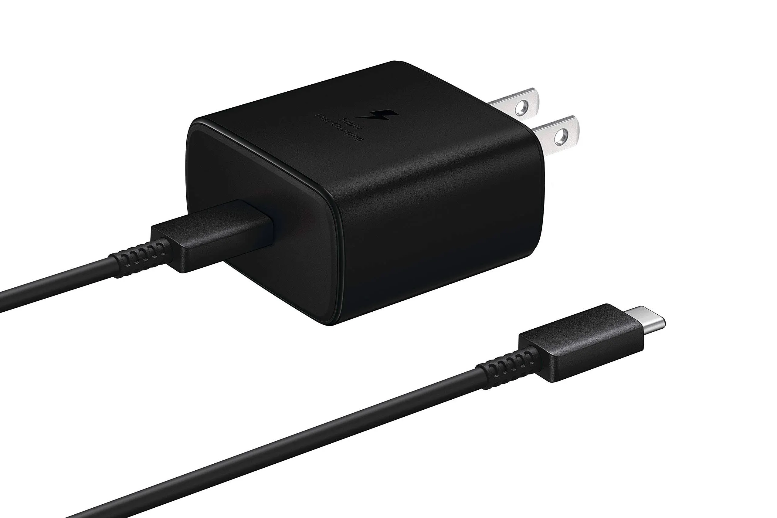 Samsung Fast Charging Wall Charger EP-TA845 - Power adapter - 45 Watt - 3 A - SFC (USB-C) - on cable: USB-C - black - for Galaxy A70, A80, A90, A90 5G, Note10, Note10+ 5G, S10 5G, S20, S20 5G, S20+ 5G