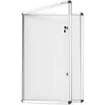 VIZ-PRO Tamperproof Lockable Magnetic Dry Erase Board Class 1 Aluminium Framed 48x24 Inches