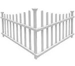 Zippity Outdoor Products 3.3 ft. x 2.5 ft. Ashley Corner Vinyl Fence Panel Kit